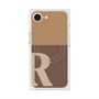 プレミアムスクエアケース with MagSafe［ オリジナル - initial two tone - R brown ］