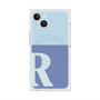 プレミアムスクエアケース with MagSafe［ オリジナル - initial two tone - R blue ］