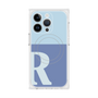 プレミアムスクエアケース with MagSafe［ オリジナル - initial two tone - R blue ］