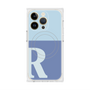 プレミアムスクエアケース with MagSafe［ オリジナル - initial two tone - R blue ］
