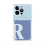 プレミアムスクエアケース with MagSafe［ オリジナル - initial two tone - R blue ］