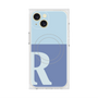 プレミアムスクエアケース with MagSafe［ オリジナル - initial two tone - R blue ］
