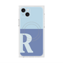 プレミアムスクエアケース with MagSafe［ オリジナル - initial two tone - R blue ］