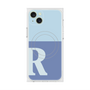 プレミアムスクエアケース with MagSafe［ オリジナル - initial two tone - R blue ］