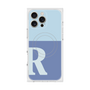 プレミアムスクエアケース with MagSafe［ オリジナル - initial two tone - R blue ］
