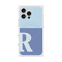 プレミアムスクエアケース with MagSafe［ オリジナル - initial two tone - R blue ］