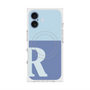 プレミアムスクエアケース with MagSafe［ オリジナル - initial two tone - R blue ］