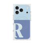 プレミアムスクエアケース with MagSafe［ オリジナル - initial two tone - R blue ］