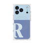 プレミアムスクエアケース with MagSafe［ オリジナル - initial two tone - R blue ］