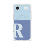 プレミアムスクエアケース with MagSafe［ オリジナル - initial two tone - R blue ］