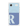 プレミアムスクエアケース with MagSafe［ オリジナル - initial two tone - R blue ］