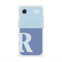 プレミアムスクエアケース with MagSafe［ オリジナル - initial two tone - R blue ］