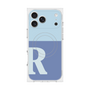 プレミアムスクエアケース with MagSafe［ オリジナル - initial two tone - R blue ］
