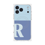プレミアムスクエアケース with MagSafe［ オリジナル - initial two tone - R blue ］