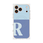プレミアムスクエアケース with MagSafe［ オリジナル - initial two tone - R blue ］