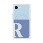 プレミアムスクエアケース with MagSafe［ オリジナル - initial two tone - R blue ］