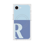 プレミアムスクエアケース with MagSafe［ オリジナル - initial two tone - R blue ］