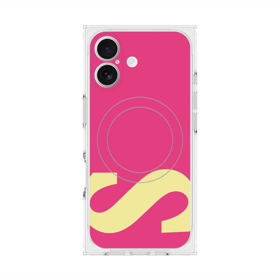プレミアムスクエアケース with MagSafe［ オリジナル - initial color - S pink ］