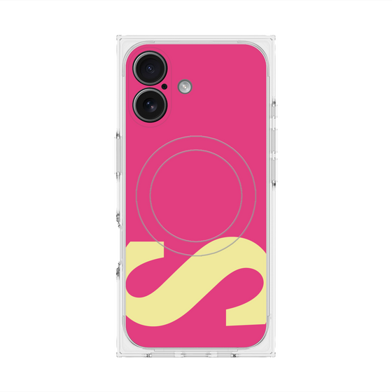 プレミアムスクエアケース with MagSafe［ オリジナル - initial color - S pink ］