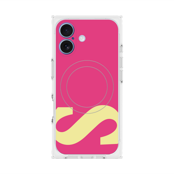 プレミアムスクエアケース with MagSafe［ オリジナル - initial color - S pink ］