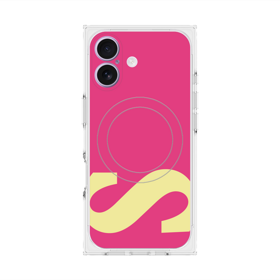 プレミアムスクエアケース with MagSafe［ オリジナル - initial color - S pink ］