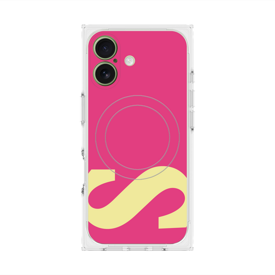プレミアムスクエアケース with MagSafe［ オリジナル - initial color - S pink ］