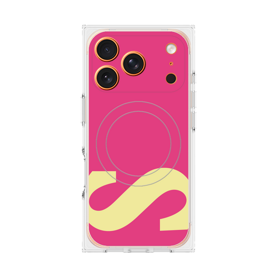 プレミアムスクエアケース with MagSafe［ オリジナル - initial color - S pink ］