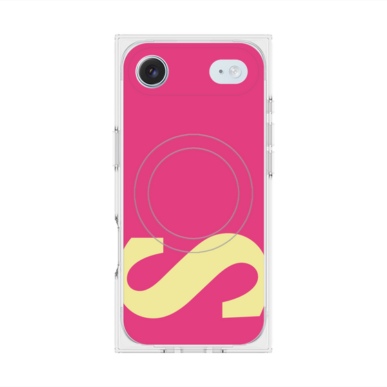 プレミアムスクエアケース with MagSafe［ オリジナル - initial color - S pink ］