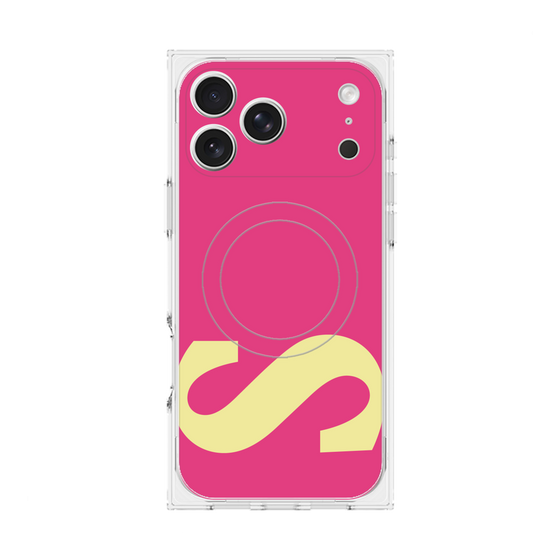プレミアムスクエアケース with MagSafe［ オリジナル - initial color - S pink ］