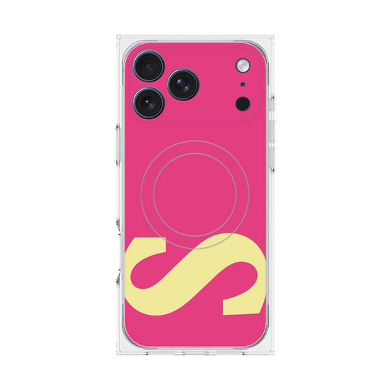 プレミアムスクエアケース with MagSafe［ オリジナル - initial color - S pink ］