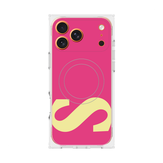 プレミアムスクエアケース with MagSafe［ オリジナル - initial color - S pink ］
