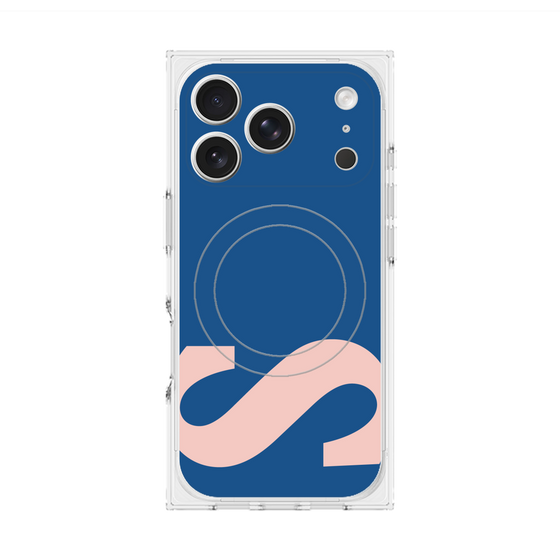 プレミアムスクエアケース with MagSafe［ オリジナル - initial color - S navy ］
