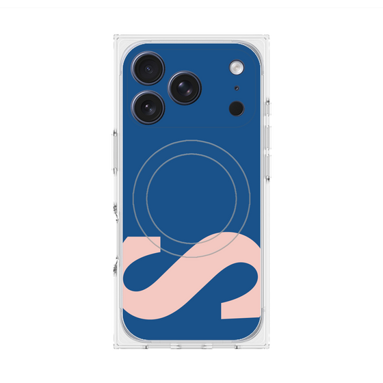 プレミアムスクエアケース with MagSafe［ オリジナル - initial color - S navy ］