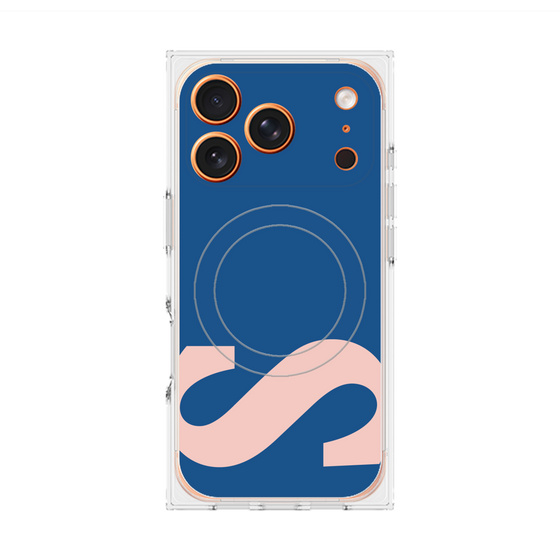プレミアムスクエアケース with MagSafe［ オリジナル - initial color - S navy ］