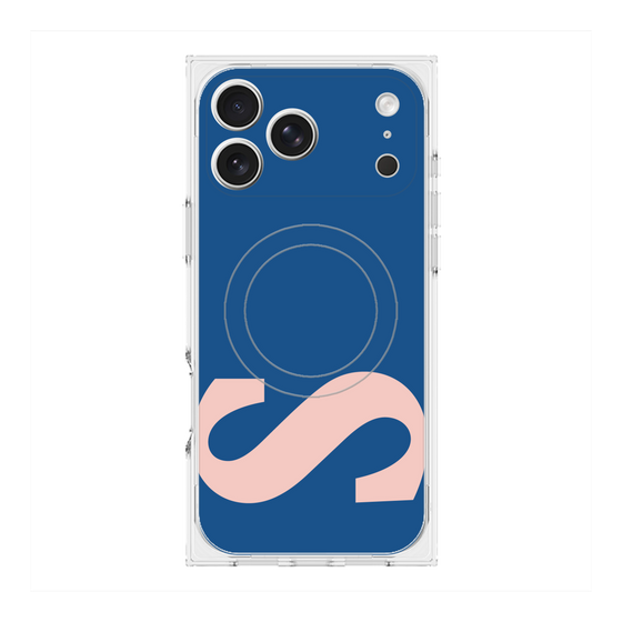 プレミアムスクエアケース with MagSafe［ オリジナル - initial color - S navy ］