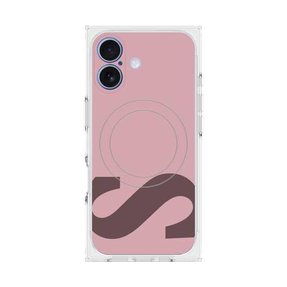プレミアムスクエアケース with MagSafe［ オリジナル - initial color - S dusty pink ］