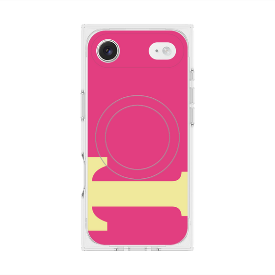 プレミアムスクエアケース with MagSafe［ オリジナル - initial color - T pink ］