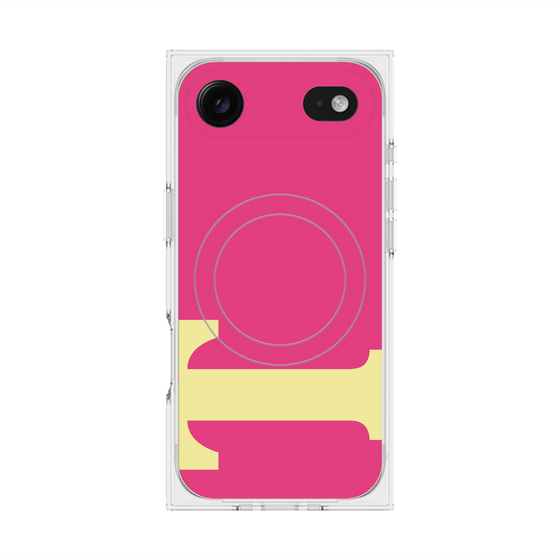 プレミアムスクエアケース with MagSafe［ オリジナル - initial color - T pink ］