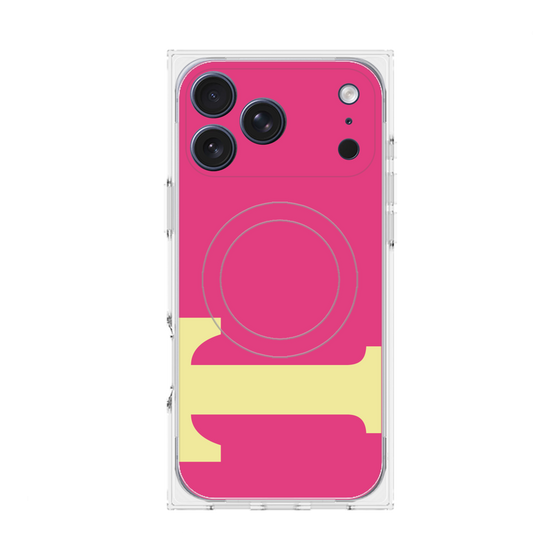 プレミアムスクエアケース with MagSafe［ オリジナル - initial color - T pink ］