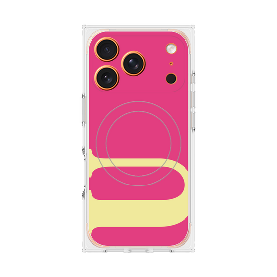 プレミアムスクエアケース with MagSafe［ オリジナル - initial color - U pink ］
