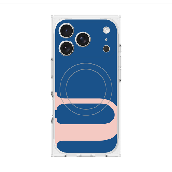 プレミアムスクエアケース with MagSafe［ オリジナル - initial color - U navy ］