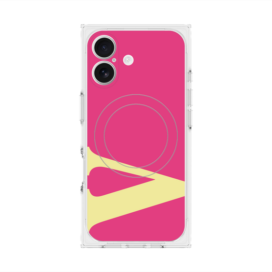 プレミアムスクエアケース with MagSafe［ オリジナル - initial color - V pink ］