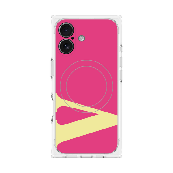 プレミアムスクエアケース with MagSafe［ オリジナル - initial color - V pink ］