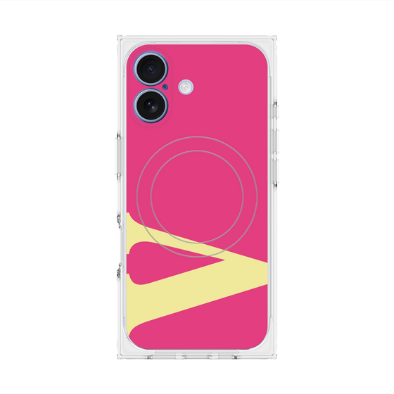 プレミアムスクエアケース with MagSafe［ オリジナル - initial color - V pink ］