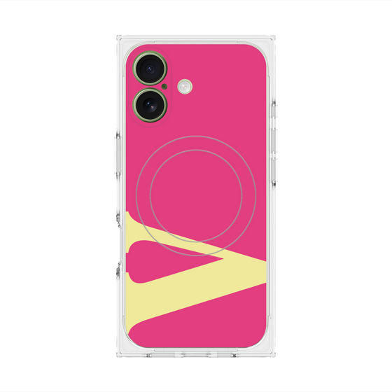 プレミアムスクエアケース with MagSafe［ オリジナル - initial color - V pink ］
