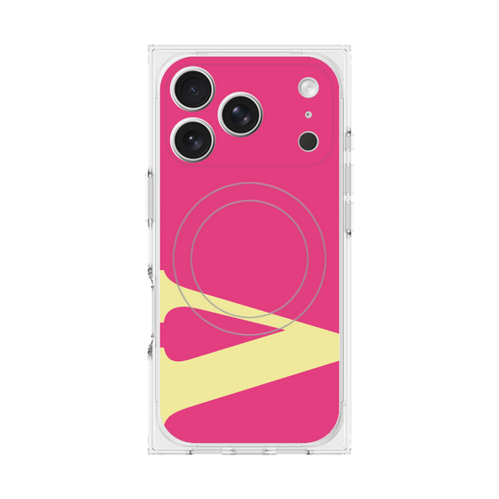 プレミアムスクエアケース with MagSafe［ オリジナル - initial color - V pink ］