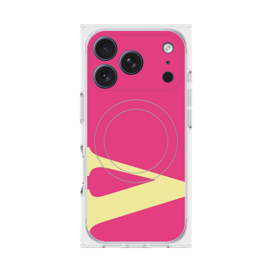 プレミアムスクエアケース with MagSafe［ オリジナル - initial color - V pink ］