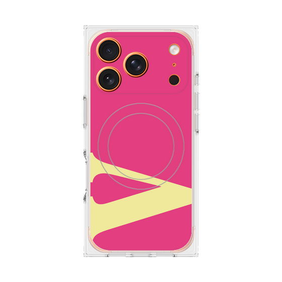 プレミアムスクエアケース with MagSafe［ オリジナル - initial color - V pink ］