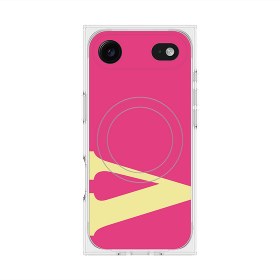 プレミアムスクエアケース with MagSafe［ オリジナル - initial color - V pink ］