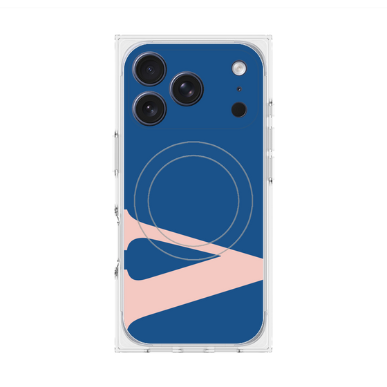プレミアムスクエアケース with MagSafe［ オリジナル - initial color - V navy ］